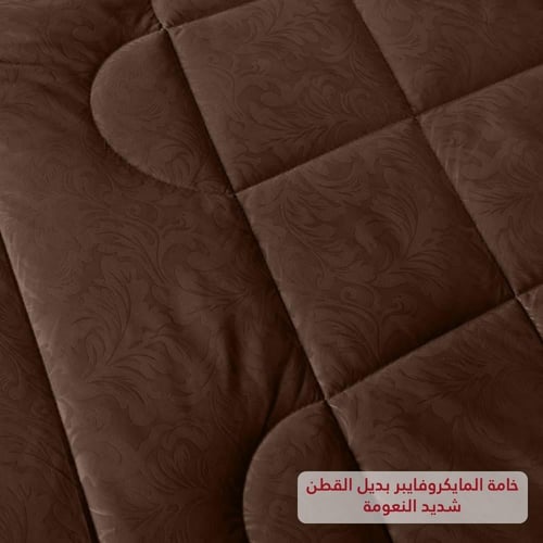 مفرش نفرين فلوري 6 قطع - بني داكن