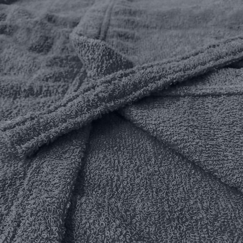 روب حمام ساندي أطفال هودي قطن 100% - رمادي