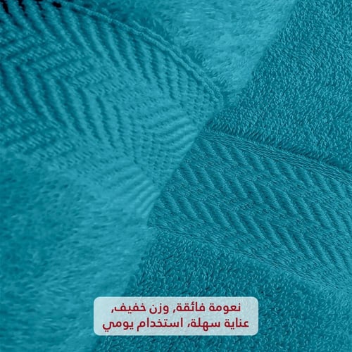 منشفة ساندي قطن 100% | تركواز "شعر"