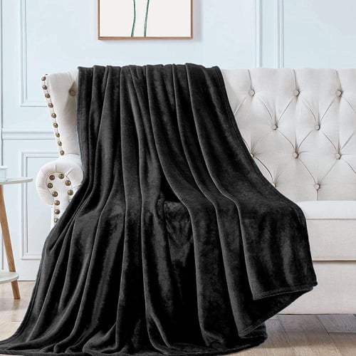 بطانية ساندي الناعمة - اسود | مزدوج