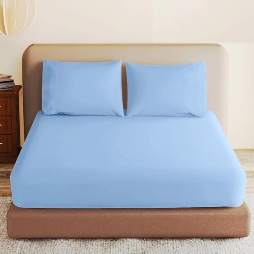 طقم شرشف روز ساده نفرين 200x200 سم - متعدد الألوان