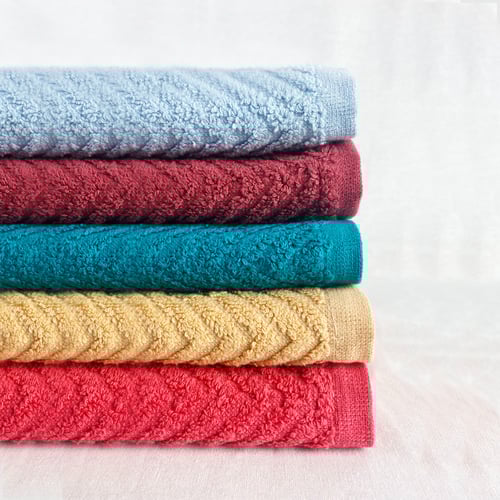 منشفة ساندي شيفرون قطن 100% | فيروزي 70x40 سم