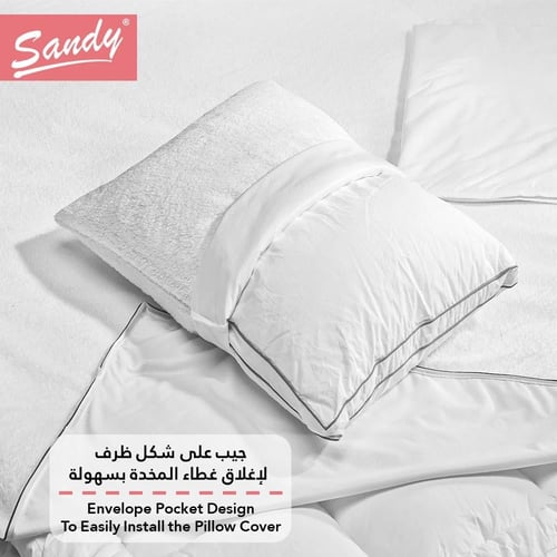 طقم واقي مخدة ساندي لاتيكس ضد البلل 2 قطعة