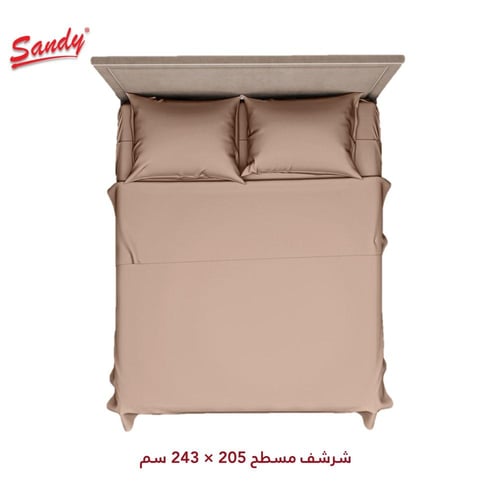 طقم شرشف ساندي ساده مفرد ونص - توسكاني