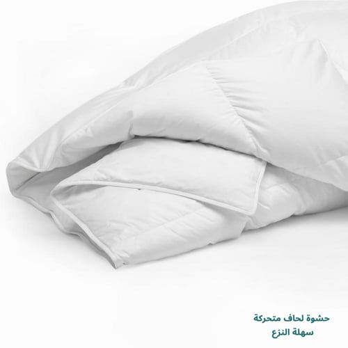 مفرش نفر ونص بحشوة متحركة روز جاكار - رصاصي