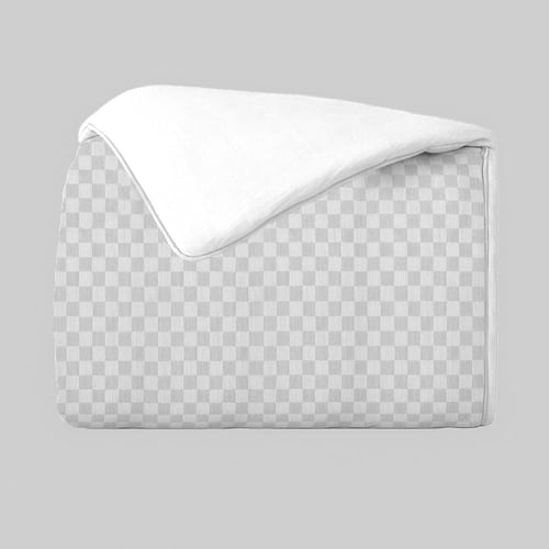 مفرش نفر ونص بحشوة متحركة روز جاكار - ابيض