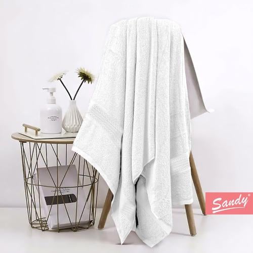 منشفة ساندي قطن 100% | أبيض "كبيرة جدا"