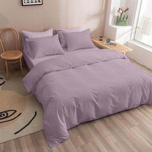 مفرش بحشوة متحركة نفرين جاكار 7 قطع - موف ليلك