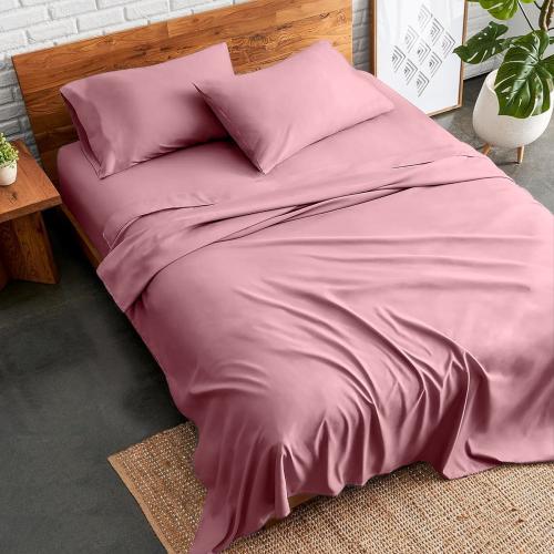 طقم شرشف ساندي ساده مفرد ونص 140×200 سم - لحمي