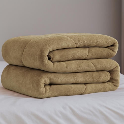 مفرش شتوي نفرين فلوري 6 قطع - موكا جملي