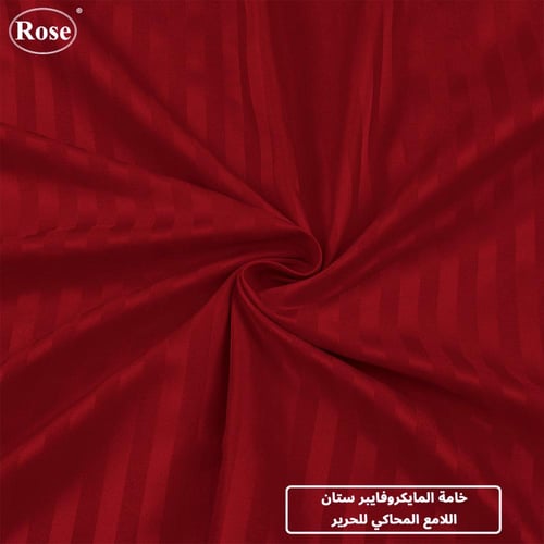 طقم شرشف روز "مزدوج" 200x200 سم مقلم - عودي