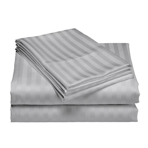 طقم شرشف فندقي روز مفرد عريض 200x120 سم - رصاصي