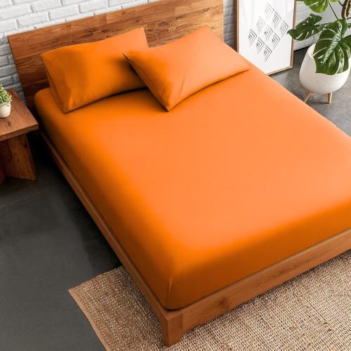 طقم شرشف ساندي ساده نفرين 200×200 سم - برتقالي