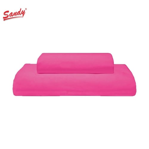 طقم شرشف ساندي ساده مفرد 200x100 سم - فوشي