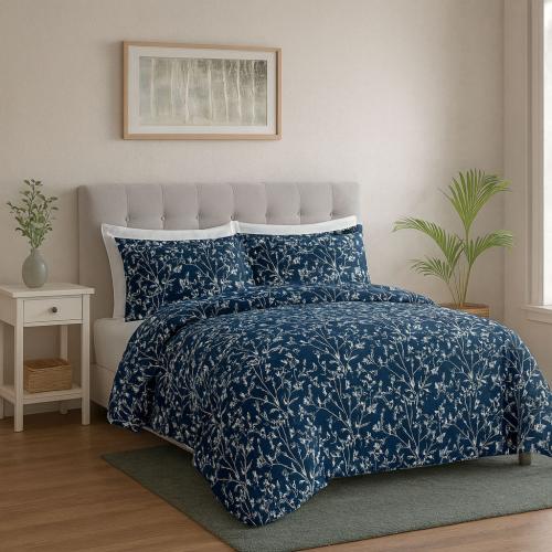 مفرش نفرين فلوري 6 قطع - ميد نايت