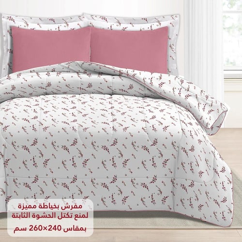 مفرش نفرين فلوري 8 قطع - كرز