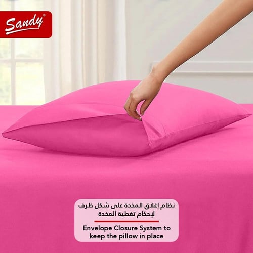 طقم شرشف ساندي ساده مفرد 200x100 سم - فوشي