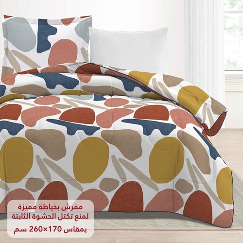 مفرش نفر ونص روز فلوري - كريب