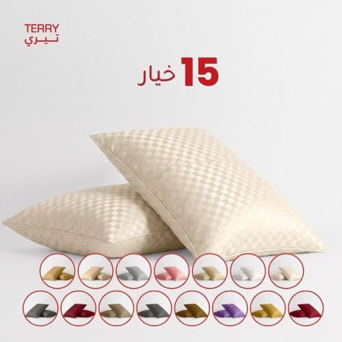 طقم غطاء مخدة روز جاكار 2 قطعة - متعدد الألوان