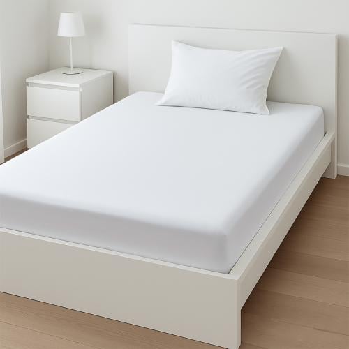 طقم شرشف فيوليت ساده نفر عريض 200x120 سم - ابيض