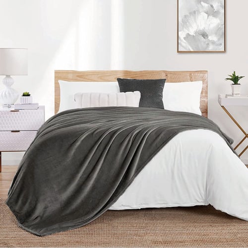 بطانية ساندي الناعمة - رمادي | مزدوج