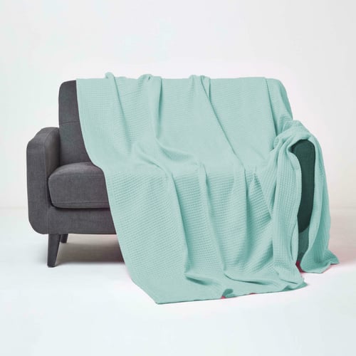 بطانية ساندي الفاخرة قطن 100% - أزرق تيفاني | مزدو...