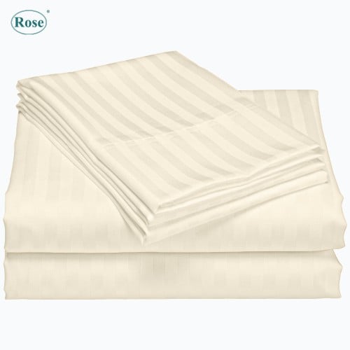 طقم شرشف روز "مفرد عريض" 200x120 سم مقلم - سكري