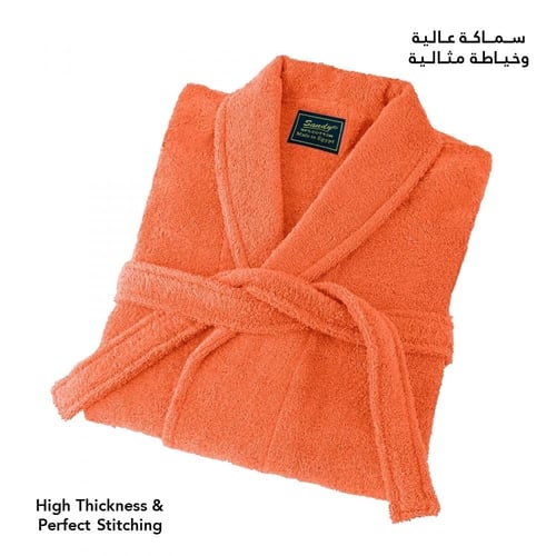 روب حمام ساندي شول قطن 100% - برتقالي