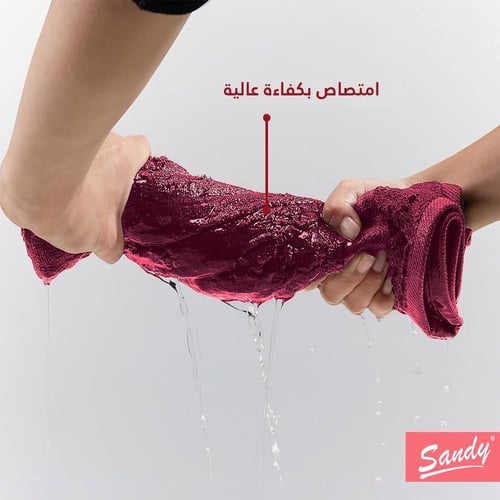 طقم 4 مناشف ساندي قطن 100% | عودي "اليد"
