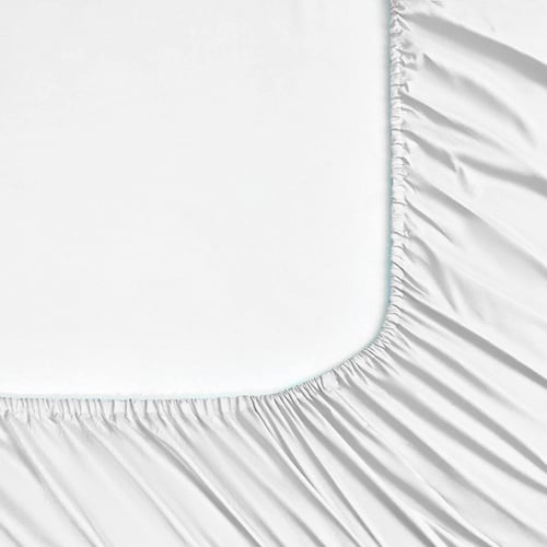 طقم شرشف ساندي ساده مفرد و نص 140×200 سم - أبيض