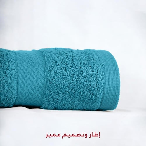 طقم 4 مناشف ساندي قطن 100% | تركواز "اليد"