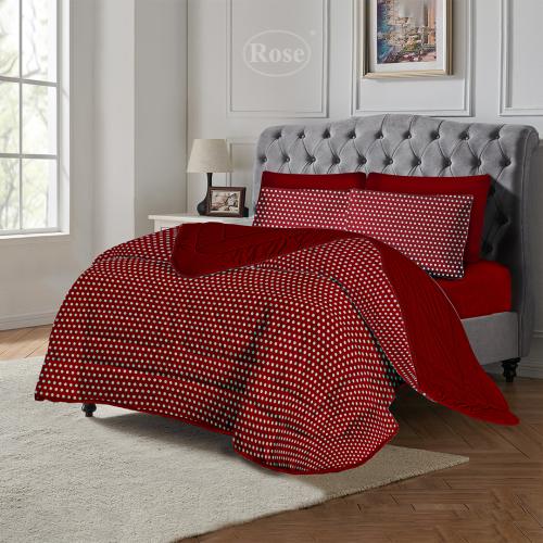 مفرش نفرين فلوري 6 قطع - دوائر صغيرة عودي