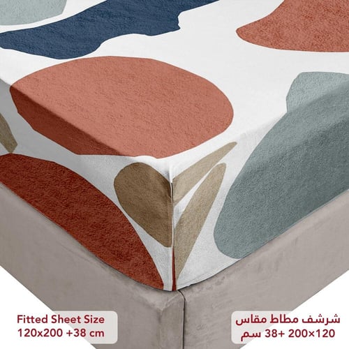 مفرش نفر ونص روز فلوري - كريب