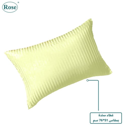 طقم شرشف روز "مفرد عريض" 200x120 سم مقلم - تفاحي