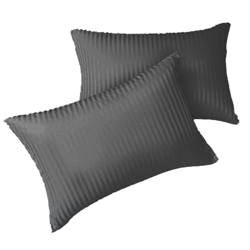 طقم غطاء مخدة روز فندقي مقلم 2 قطعة - متعدد الألوا...