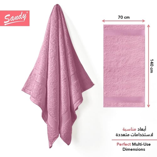 منشفة ساندي قطن 100% | زهري "وسط"
