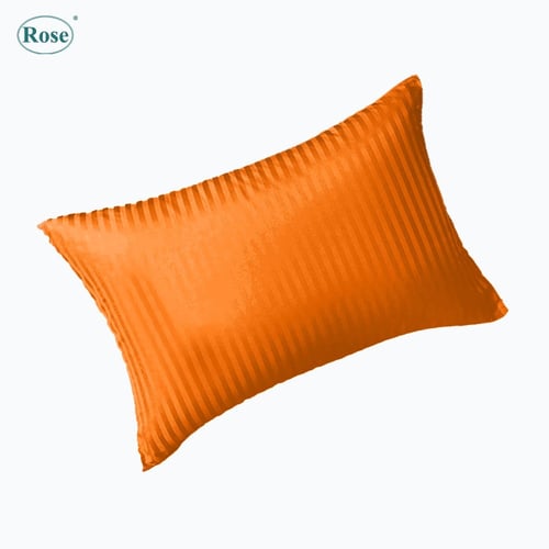 طقم شرشف روز "مفرد عريض" 200x120 سم مقلم - برتقالي...