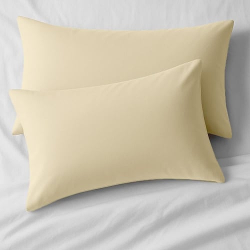 طقم غطاء مخدة روز فندقي سادة 2 قطعة - متعدد الألوا...