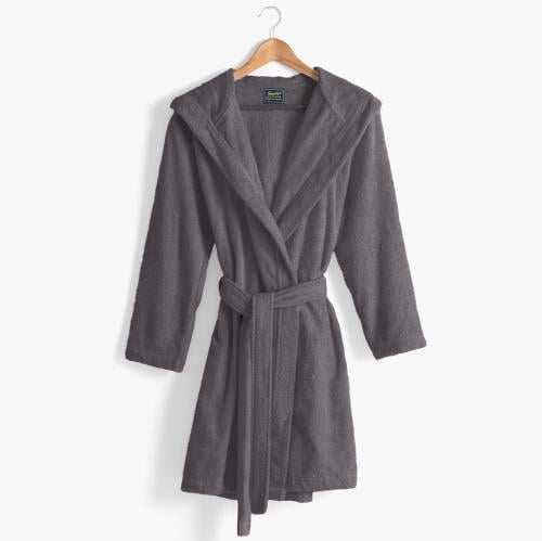 روب حمام ساندي هودي قطن 100% - رمادي