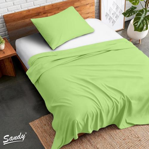 طقم شرشف ساندي ساده مفرد - تفاحي