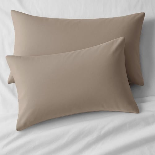 طقم غطاء مخدة روز فندقي سادة 2 قطعة - متعدد الألوا...