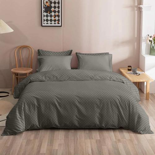 مفرش بحشوة متحركة نفرين جاكار 7 قطع - رمادي