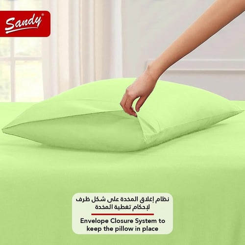 طقم شرشف ساندي ساده نفرين 200×200 سم - تفاحي