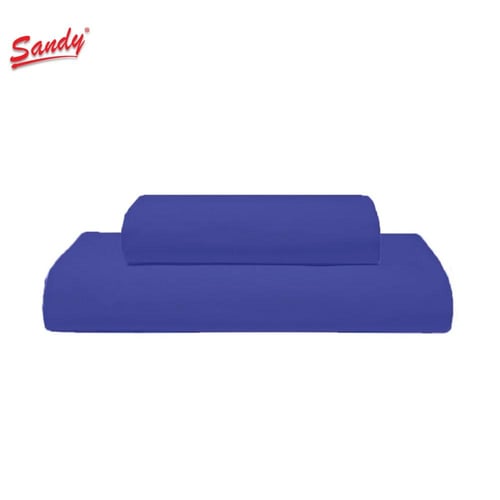 طقم شرشف ساندي ساده مفرد 200x100 سم - نيلي
