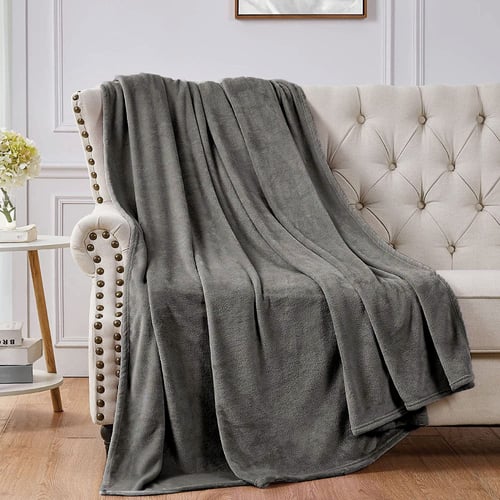 بطانية ساندي الناعمة - رمادي | مزدوج