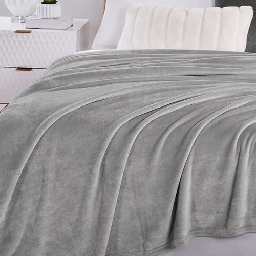 بطانية ساندي الناعمة - رصاصي | مزدوج