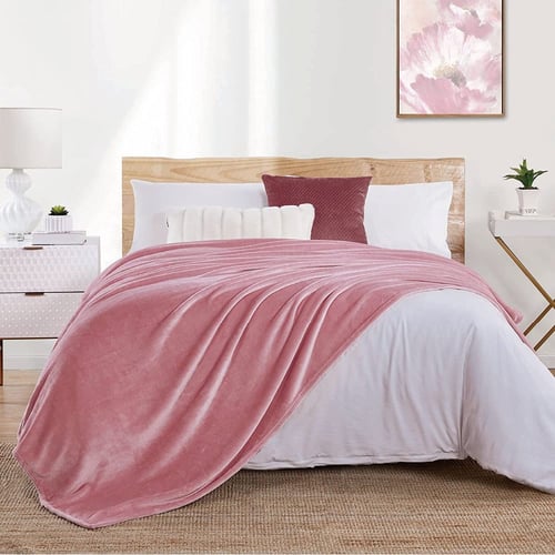 بطانية ساندي الناعمة - زهري | مفرد