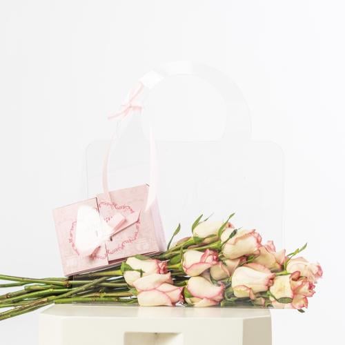 كيس ورد جوري مع اكسسوار (الرياض)