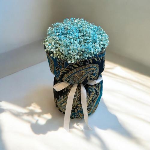 شال كشميري مع جيبسوفيل أزرق