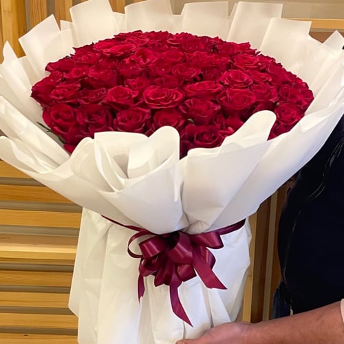 باقة ورود جوري 70 وردة